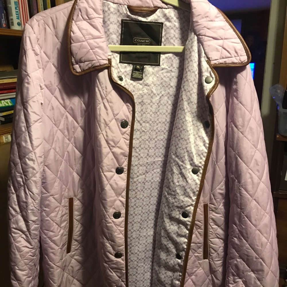 light purple coach coat